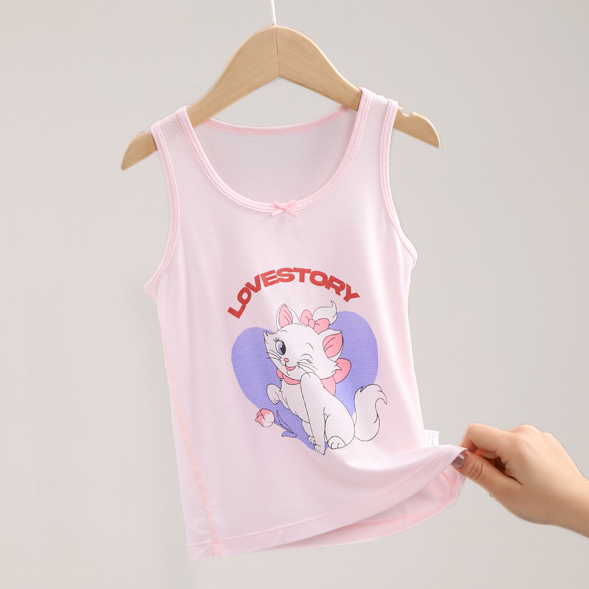 儿童背心男童薄款女童小吊带内穿宝宝夏季大童透气网眼外穿 2622