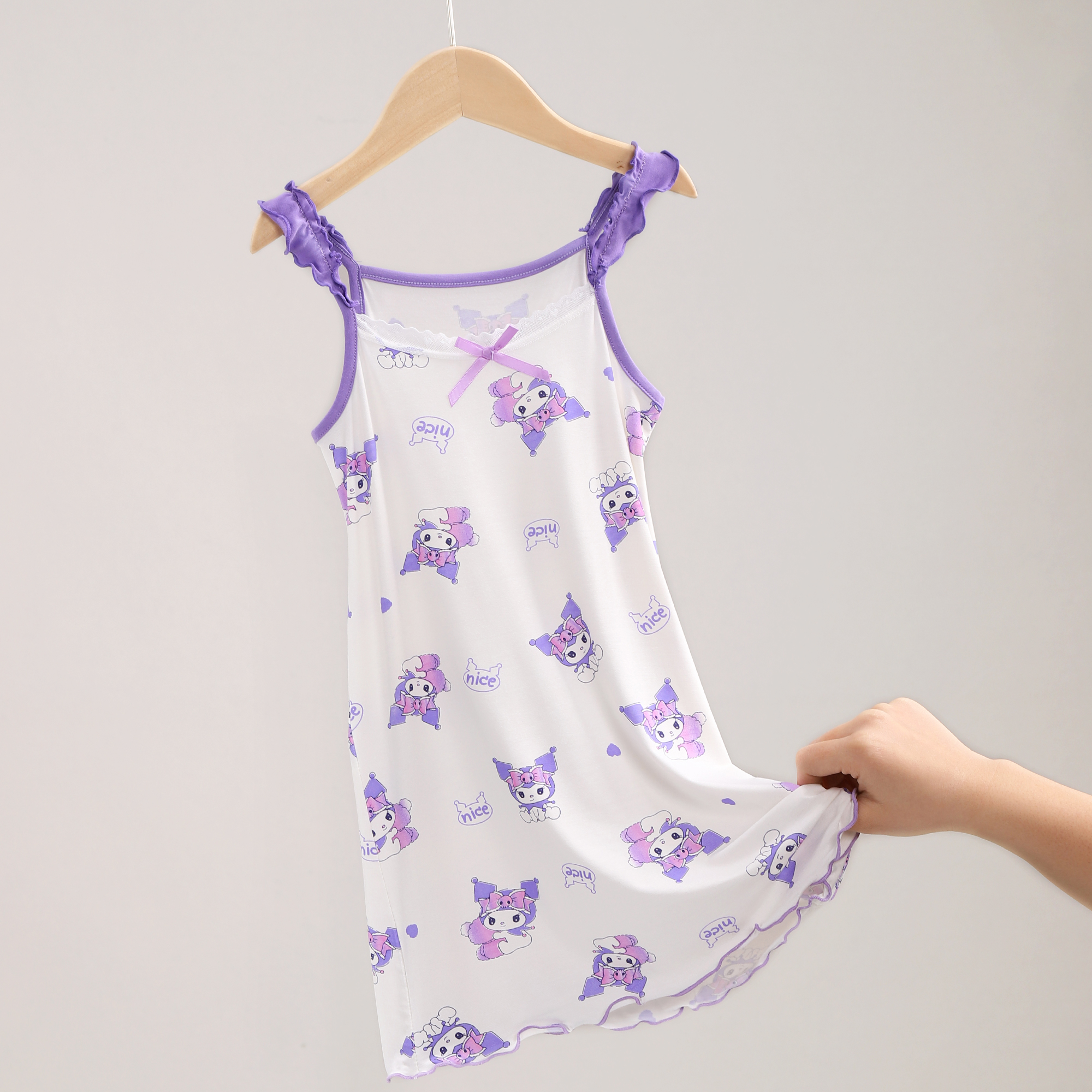 女童睡裙春夏薄款印花夏季儿童睡衣公主风新款女大童背心裙2533