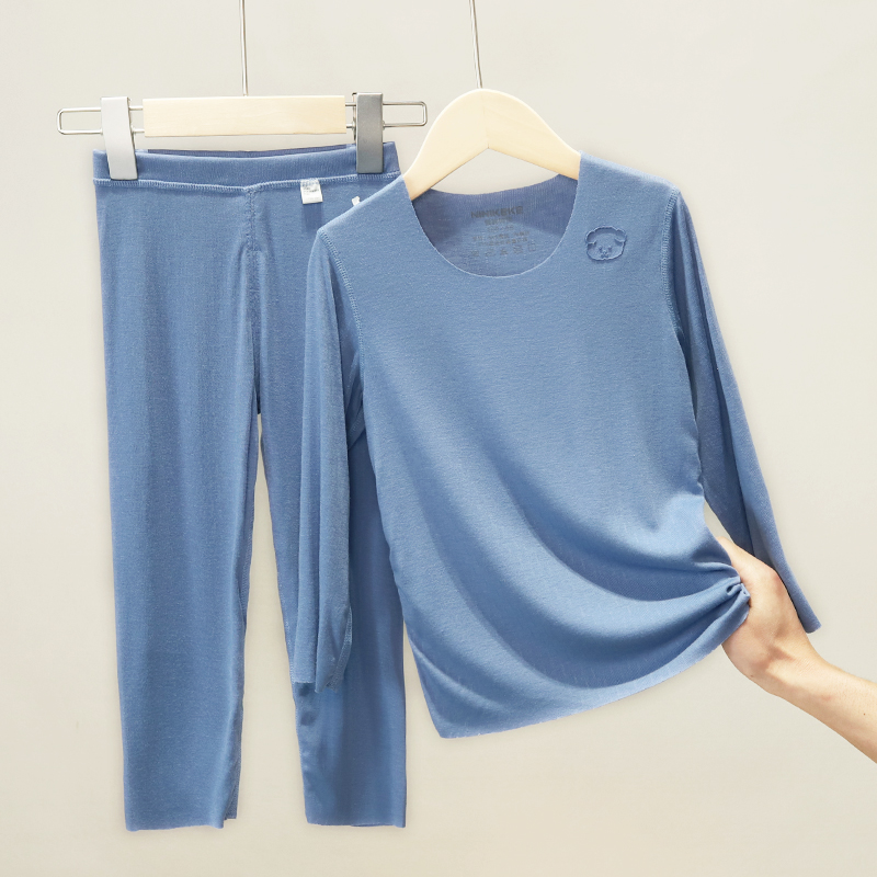 DDM 21252 莫代尔套装宝宝家居服空调服儿童睡衣夏季薄款长袖