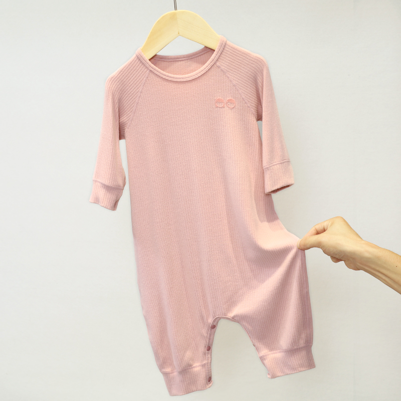 22306 宝宝连体睡衣新生婴儿长袖连体衣服秋冬男女童家居服无痕