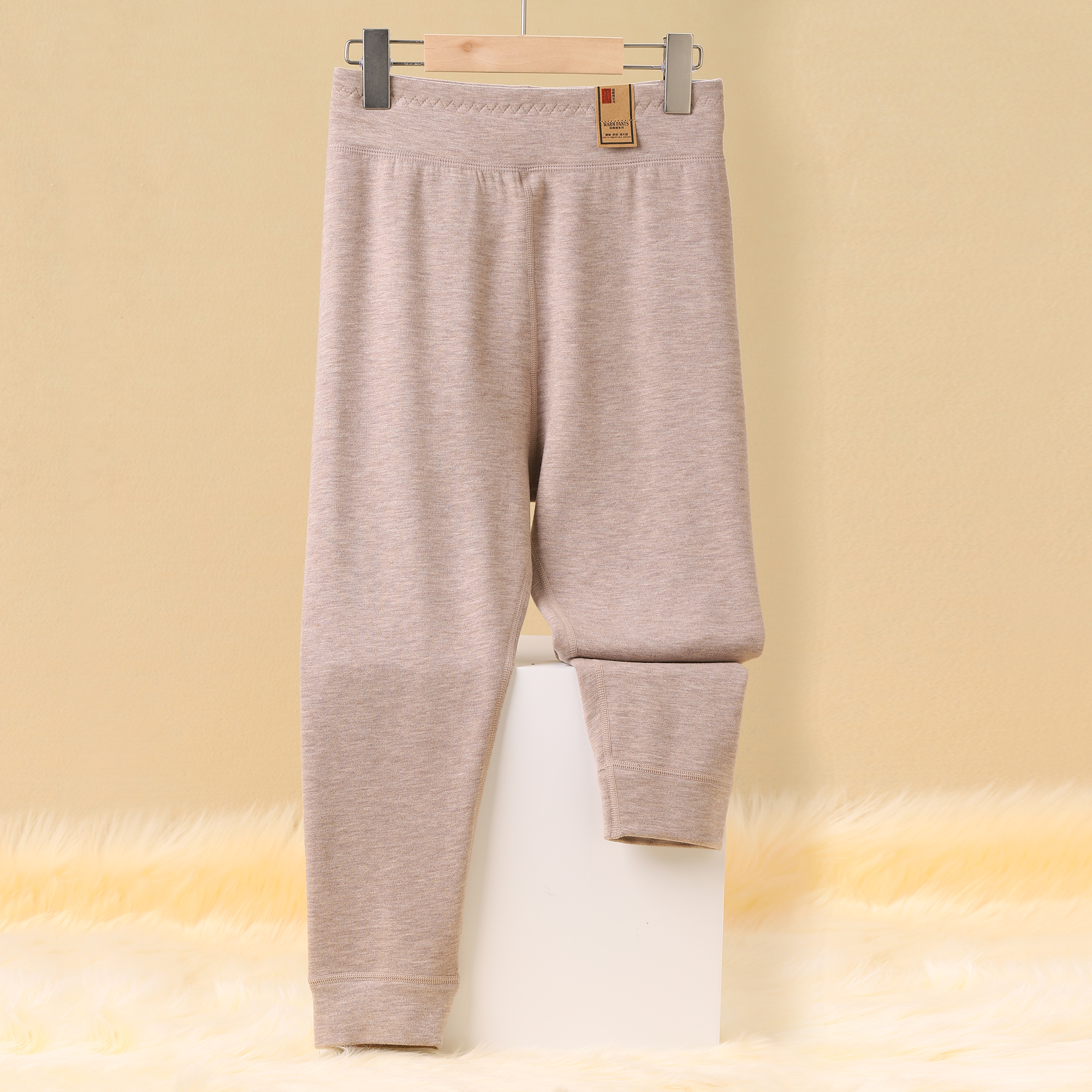 儿童秋裤男童德绒保暖裤女童胖宝蚕丝高腰内穿大童加肥加大 Q012b