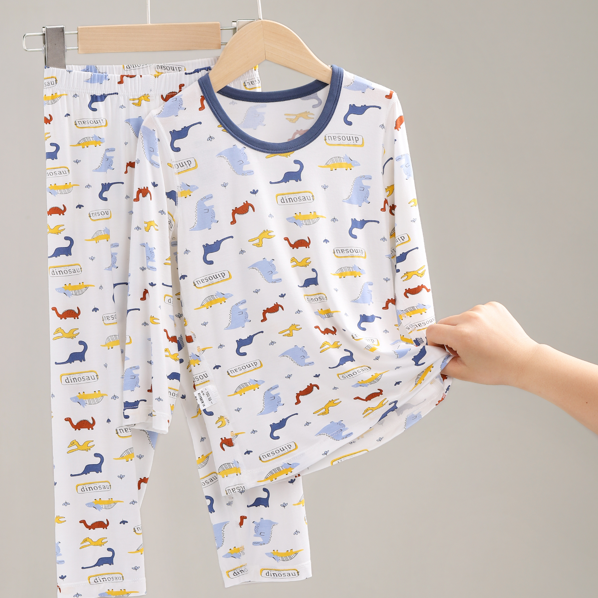 儿童睡衣春秋款男孩家居服套装大童夏季莫代尔宝薄款a类 18320-60