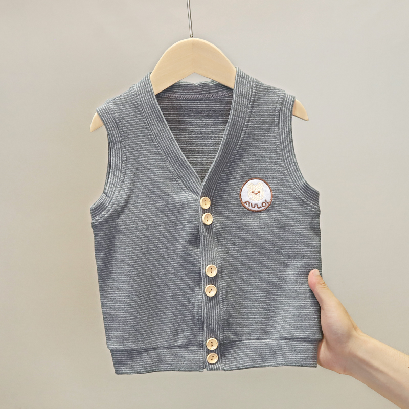 男女童宝宝马甲保暖春秋毛线针织洋气背心薄款小童马夹婴儿872511
