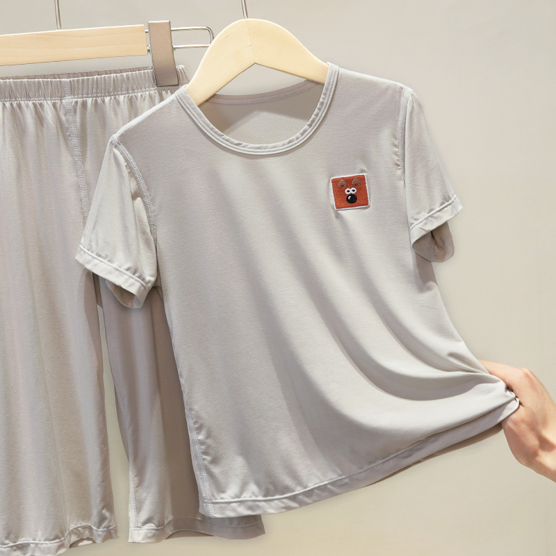 nnkk 22145优可丝短袖七分裤套装 休闲家居服薄款睡衣空调服夏季