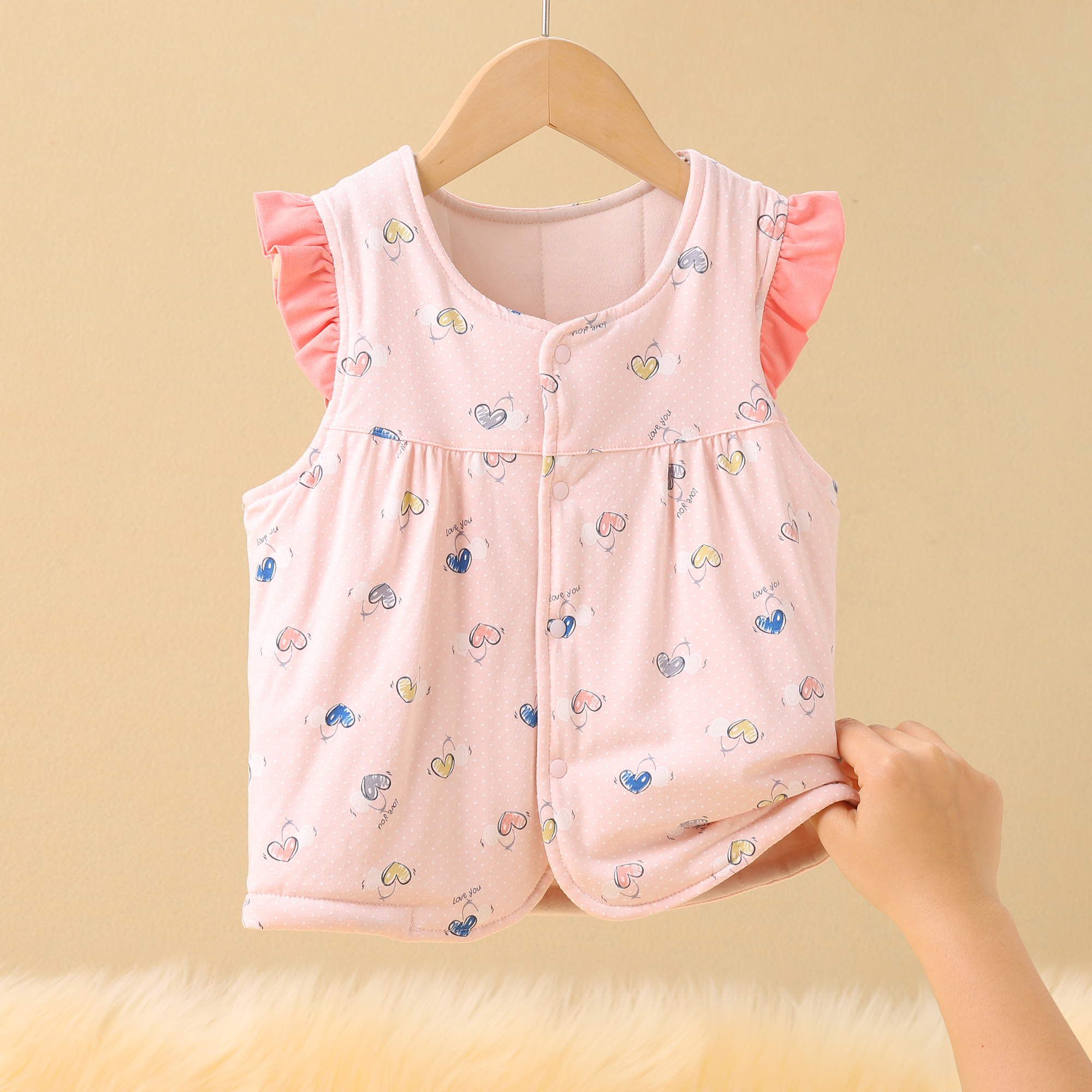 儿童马甲女孩秋冬儿加厚背心宝宝马夹大童保暖外穿女童坎肩 5588