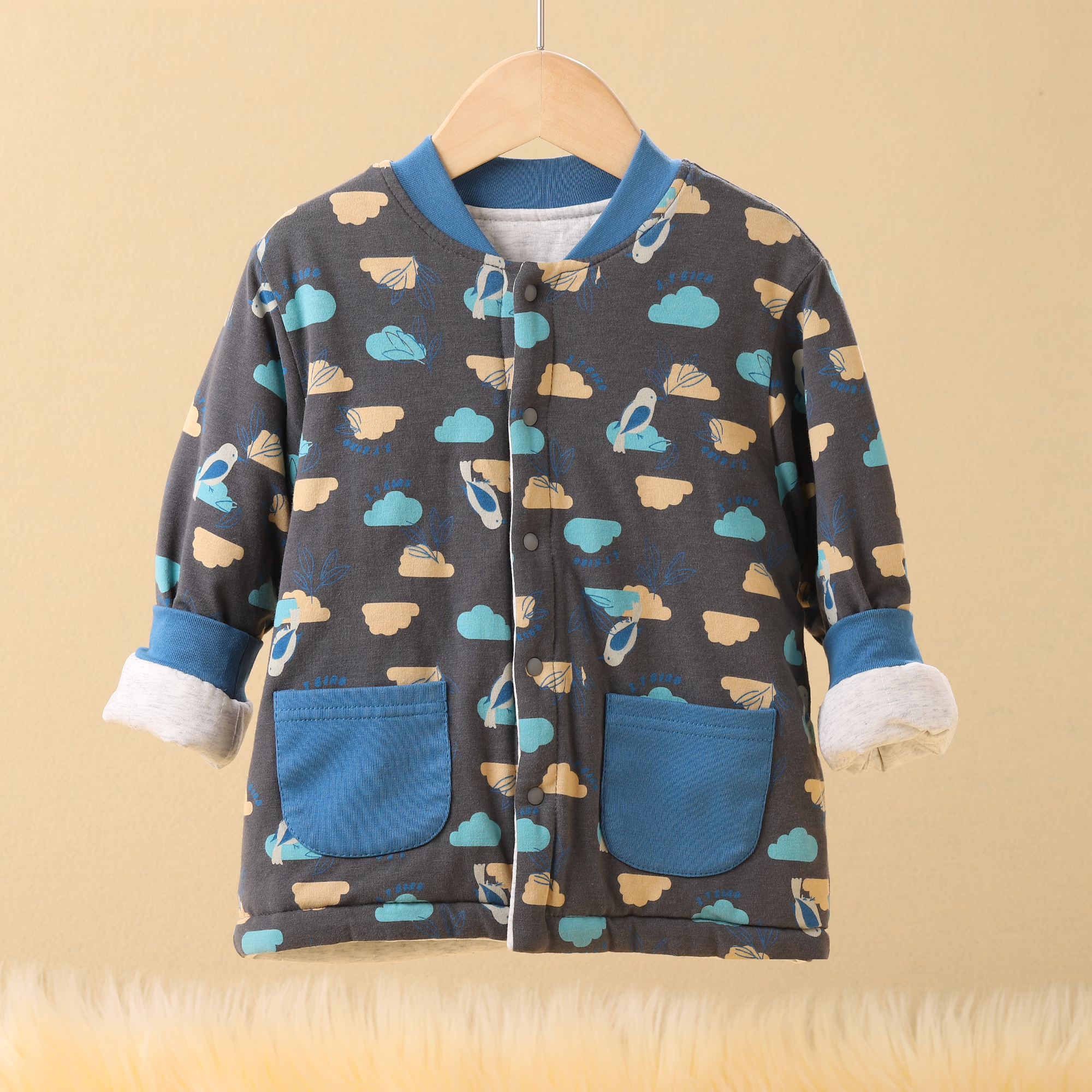 儿童棉衣外套保暖加厚上衣宝宝棉服冬季花棉袄长袖小童外穿 20152