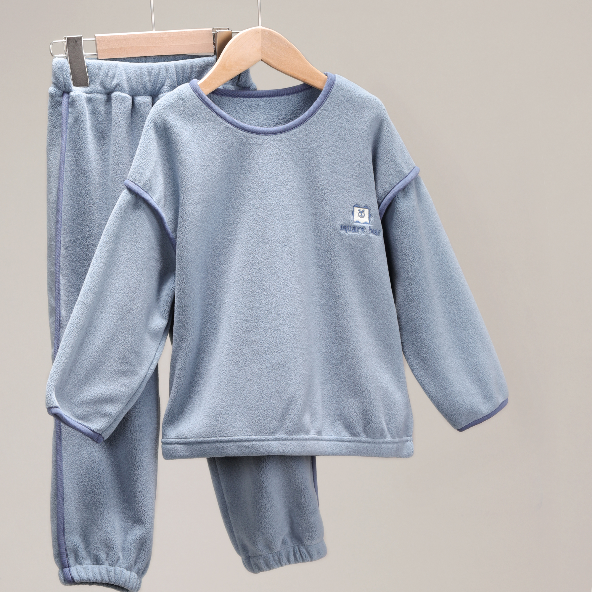 儿童睡衣男孩秋新款男童秋衣秋裤女童家居服秋冬加绒套装 7428