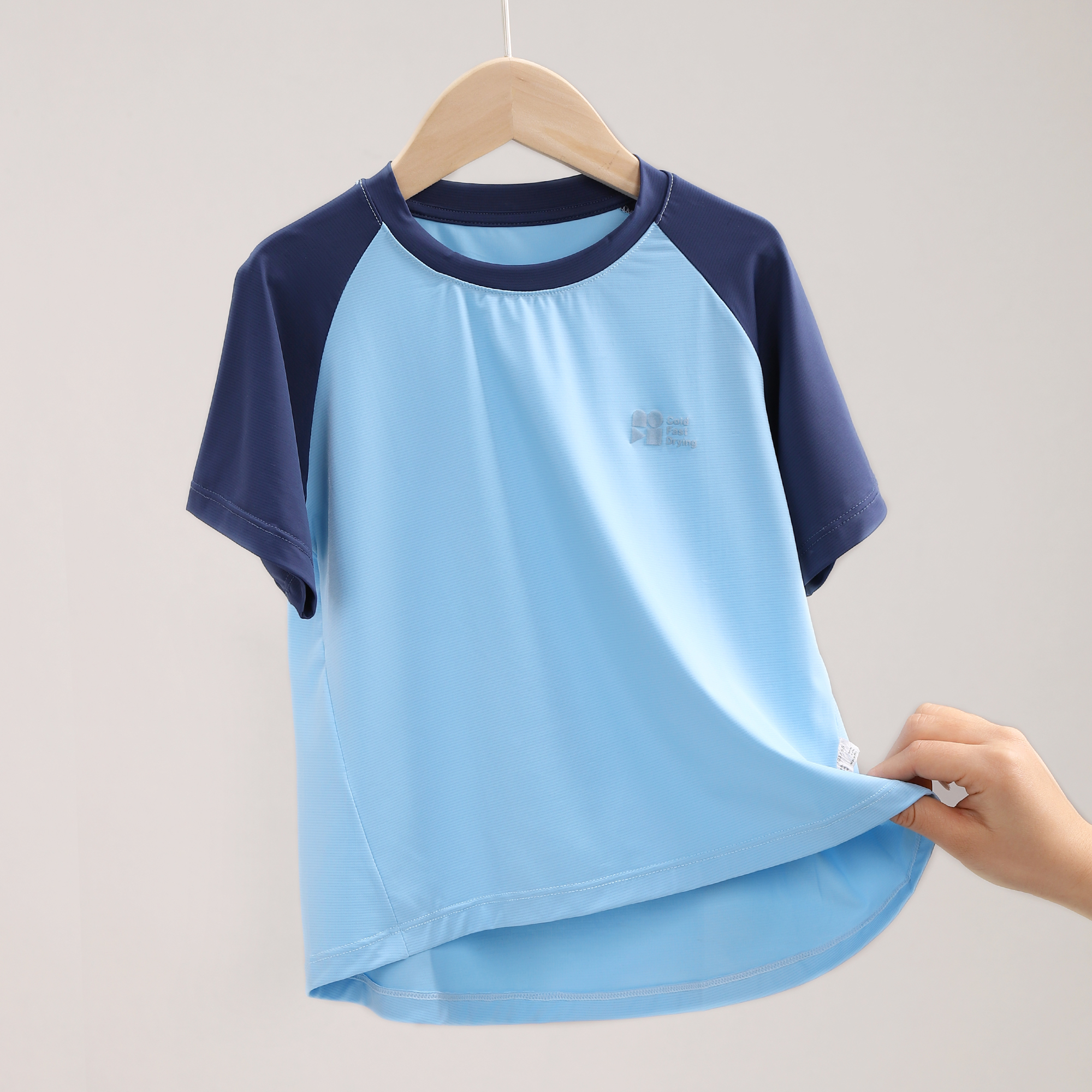 男童t恤儿童夏季短袖女童春季上衣男宝宝大童运动速干衣宽松 2635