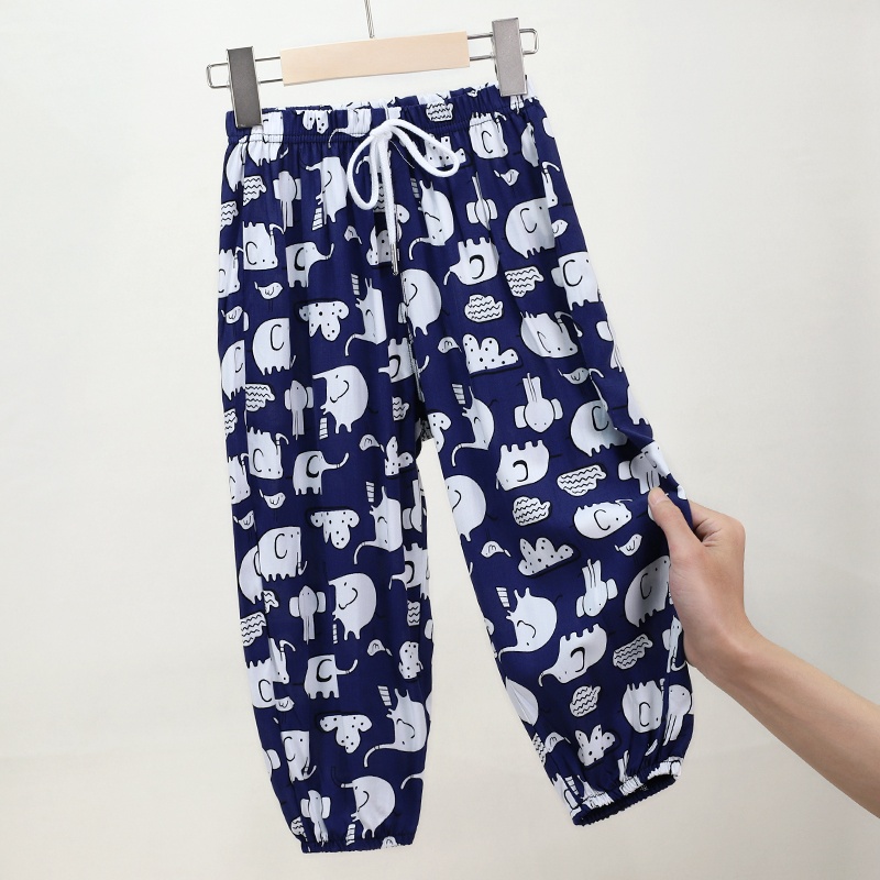 Q 531393白象夏季儿童防蚊裤宝宝空调裤薄款绵绸灯笼裤宽松打底裤