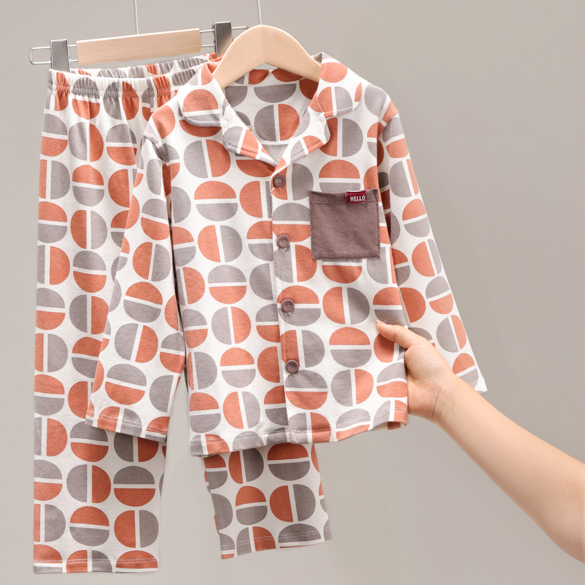 儿童睡衣男童春秋季开衫中大童莫棉长袖家居服男孩冬季套装 3093