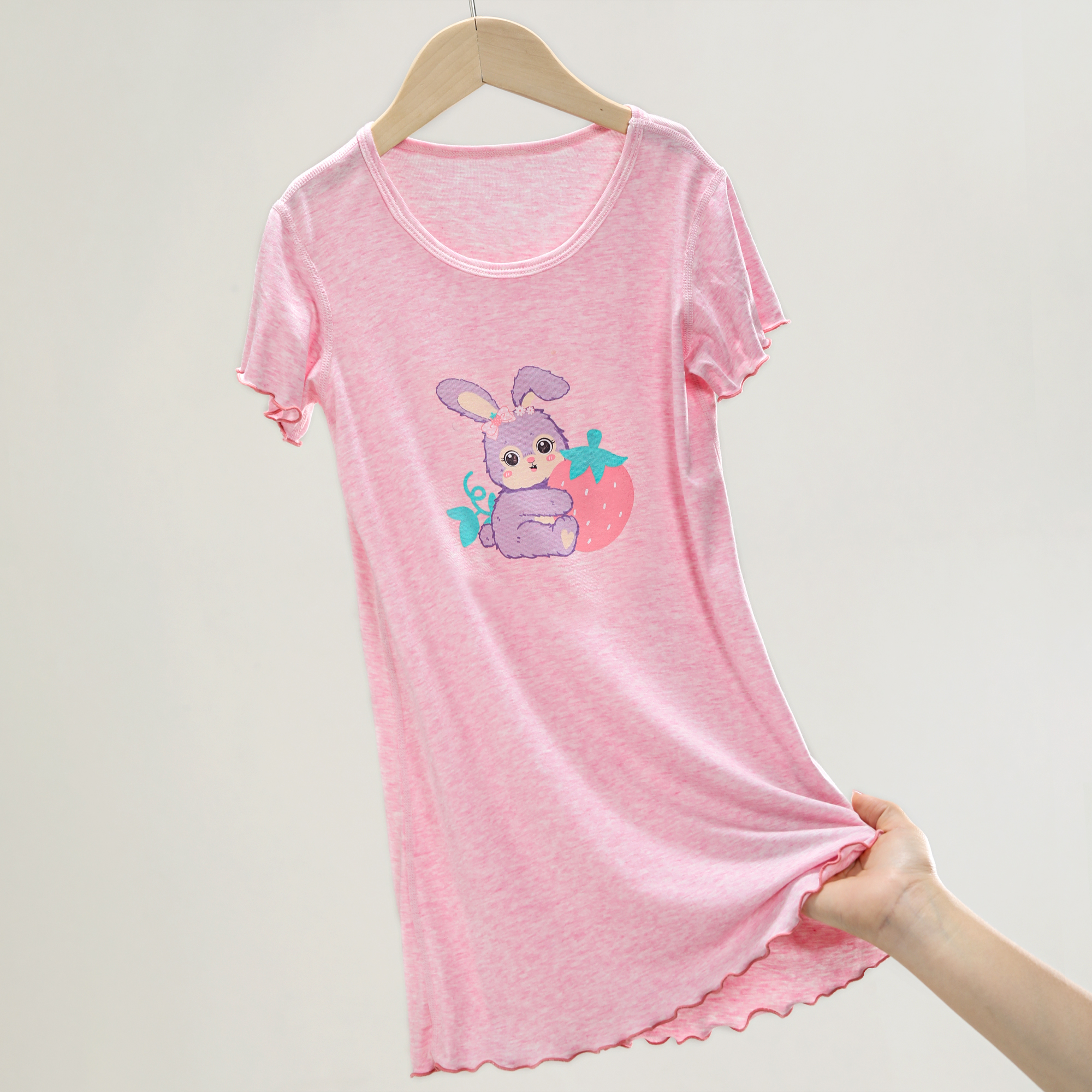 儿童睡裙莫代尔女童公主风冰丝宝宝家居服女孩亲子母女连衣裙睡衣