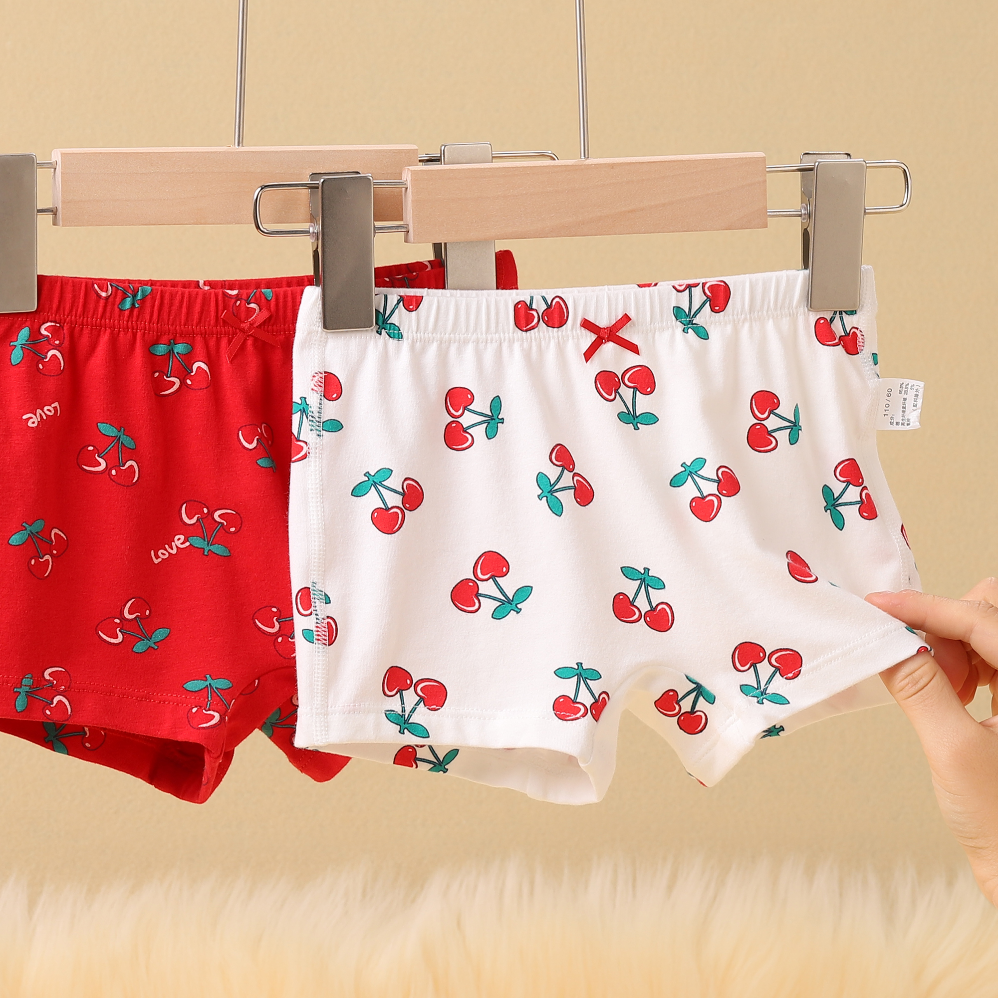 儿童内裤女童平角四角裤小女孩宝宝大童红色本命年2651/2413/3202