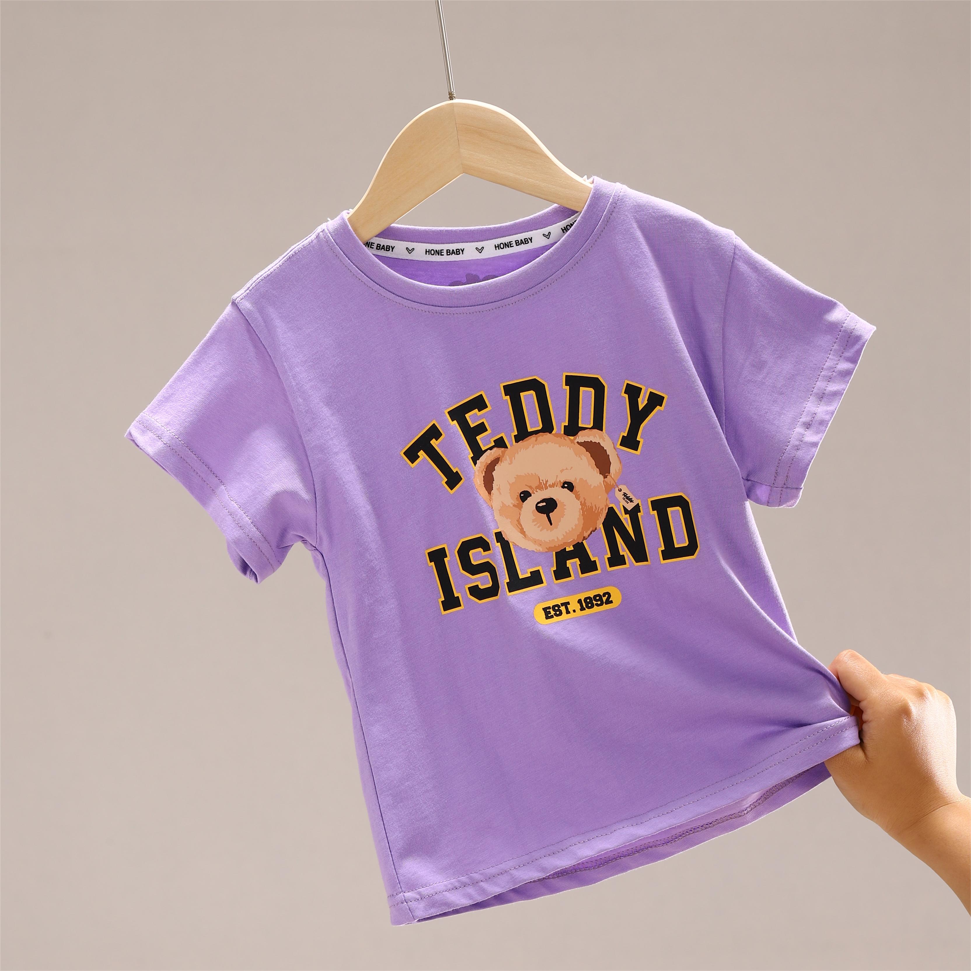 新品DDM-TD 101-2 泰迪纯棉字母小熊T恤