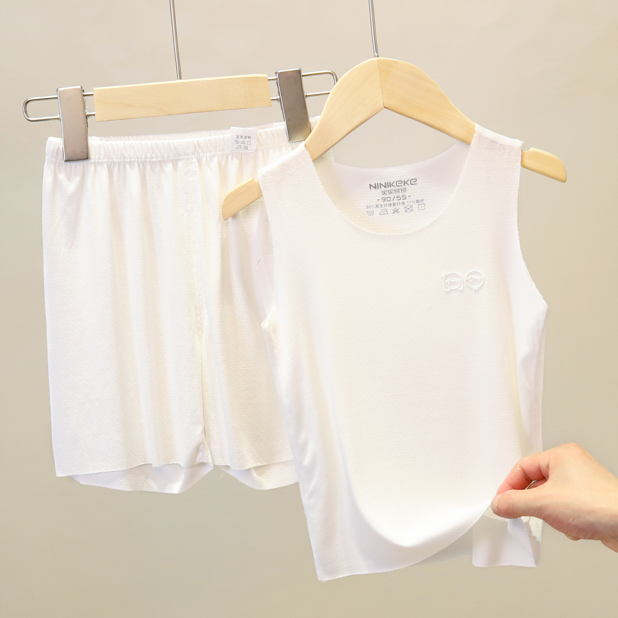 儿童背心夏季薄款睡衣家居服男女童宝宝婴儿跨栏无痕打底20212