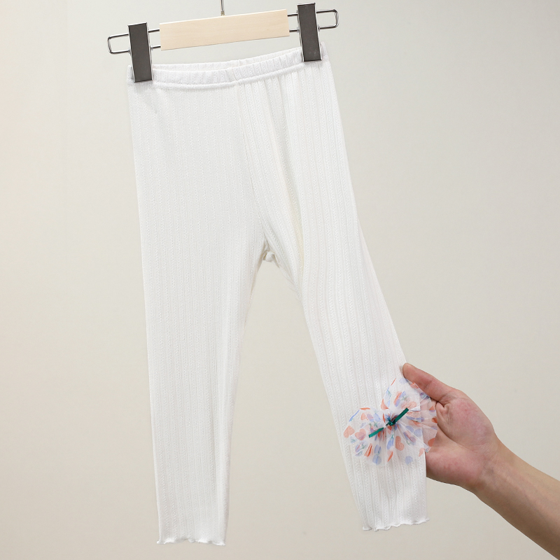 k 1172面膜九分打底裤女童夏季薄款裤子外穿打底百搭直筒潮牌春夏