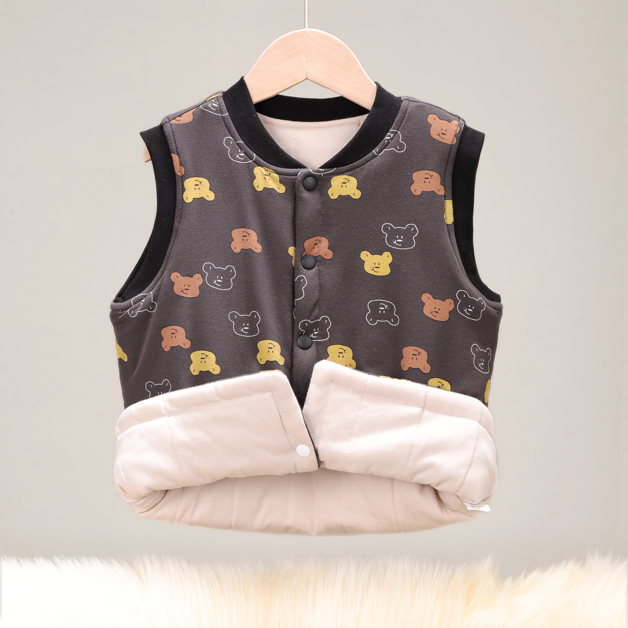 儿童马甲秋冬内穿夹棉背心女童棉加厚男童保暖冬装坎肩 7190/7191