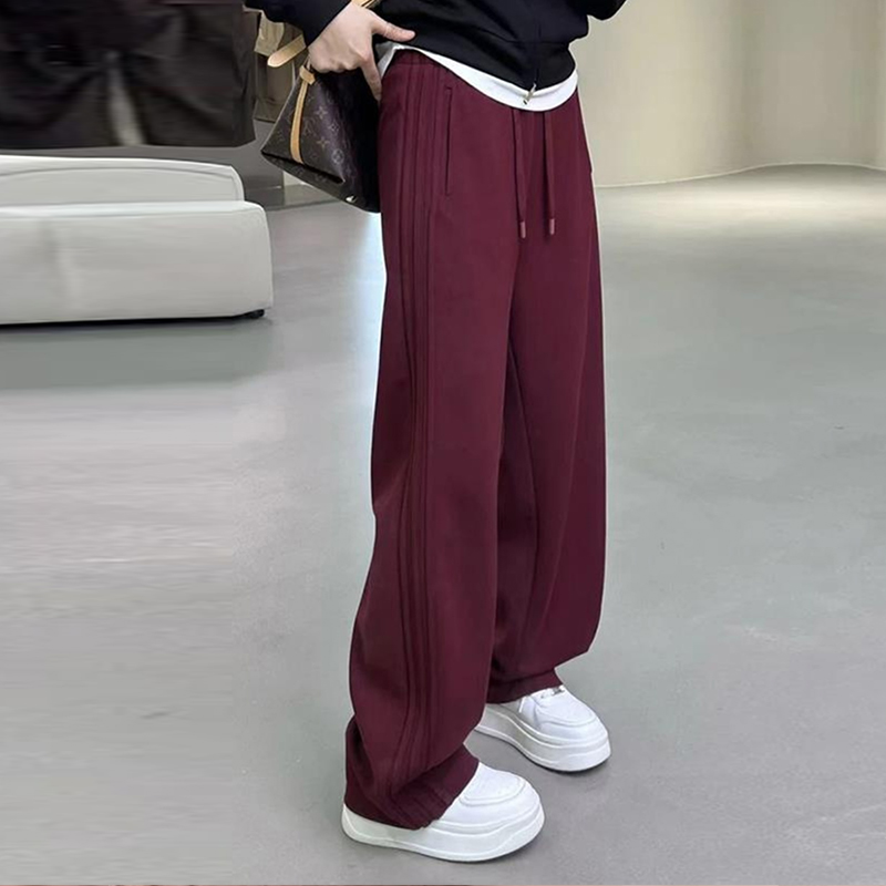 安哥拉红大码香蕉镰刀裤女秋冬新显瘦休闲运动卫裤宽松阔腿弯刀裤