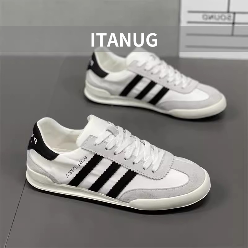 ITANUG休闲小白鞋2024夏季新款时尚网红潮鞋男士舒适软底透气板鞋