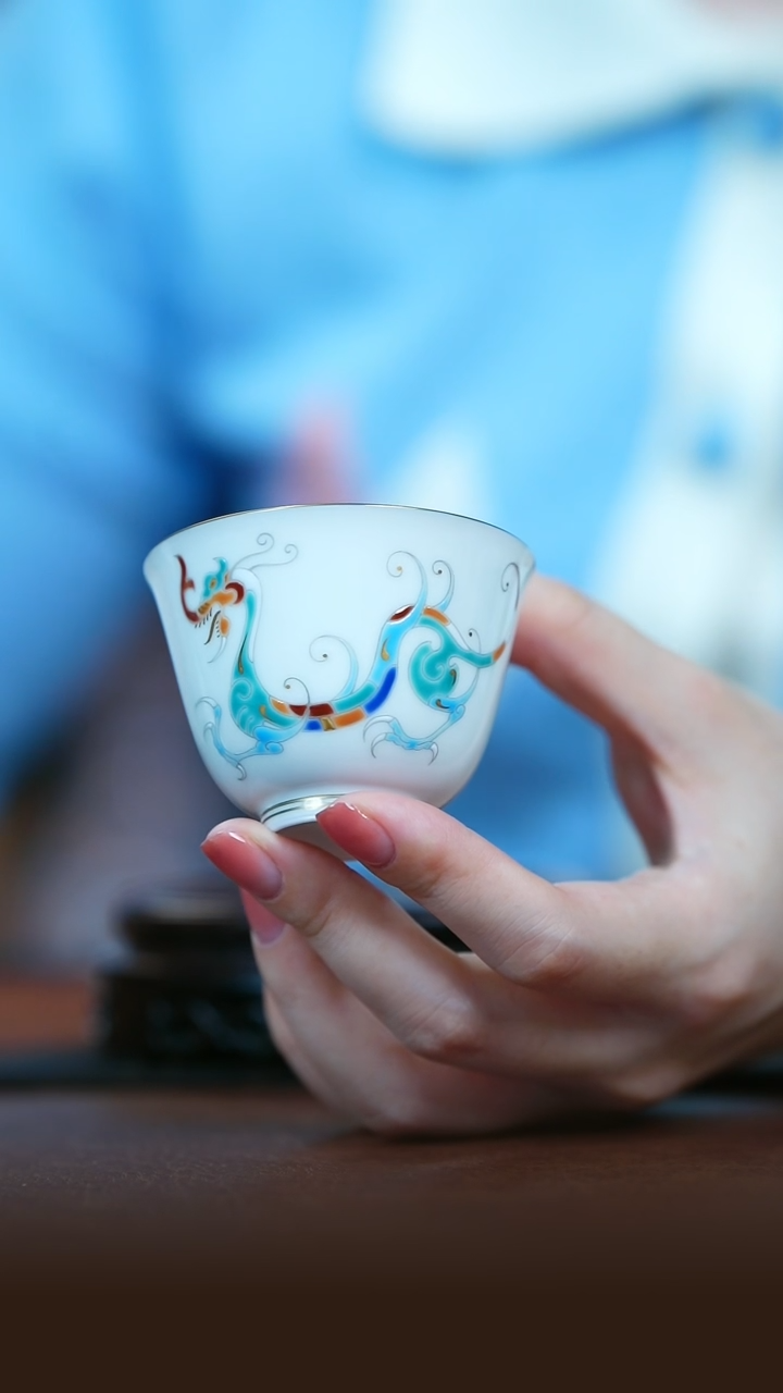 【闪购商品】华山拙隐 珐琅彩龙纹杯