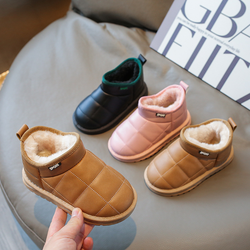 朵美巴拉巴拉宝宝冬季女童雪地靴女2023年新款儿童棉鞋加绒加厚男