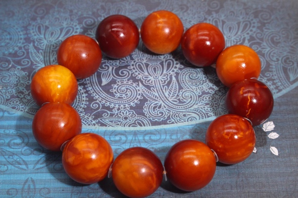 古董老花蜡单圈手串，蜡质浓郁，支持复检尺寸：21+mm克重65.22g