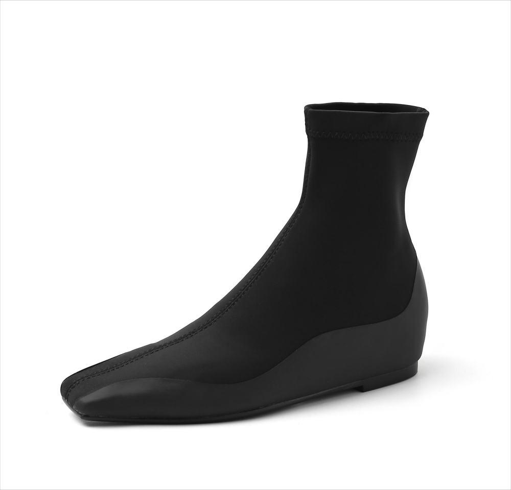 【大牛专属】秋冬新款真皮百搭弹力显瘦靴