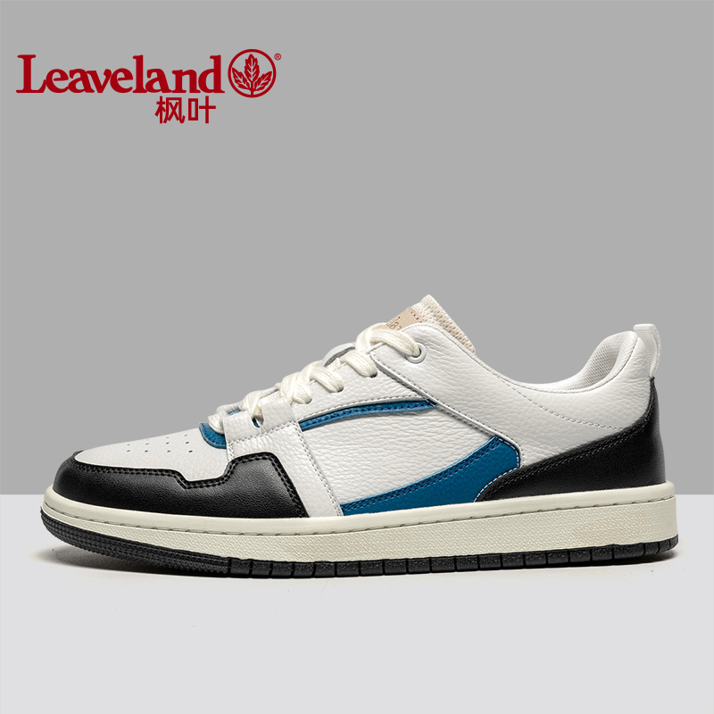 Leaveland/枫叶男士运动板鞋春夏透气复古拼色低帮软底时尚情侣鞋