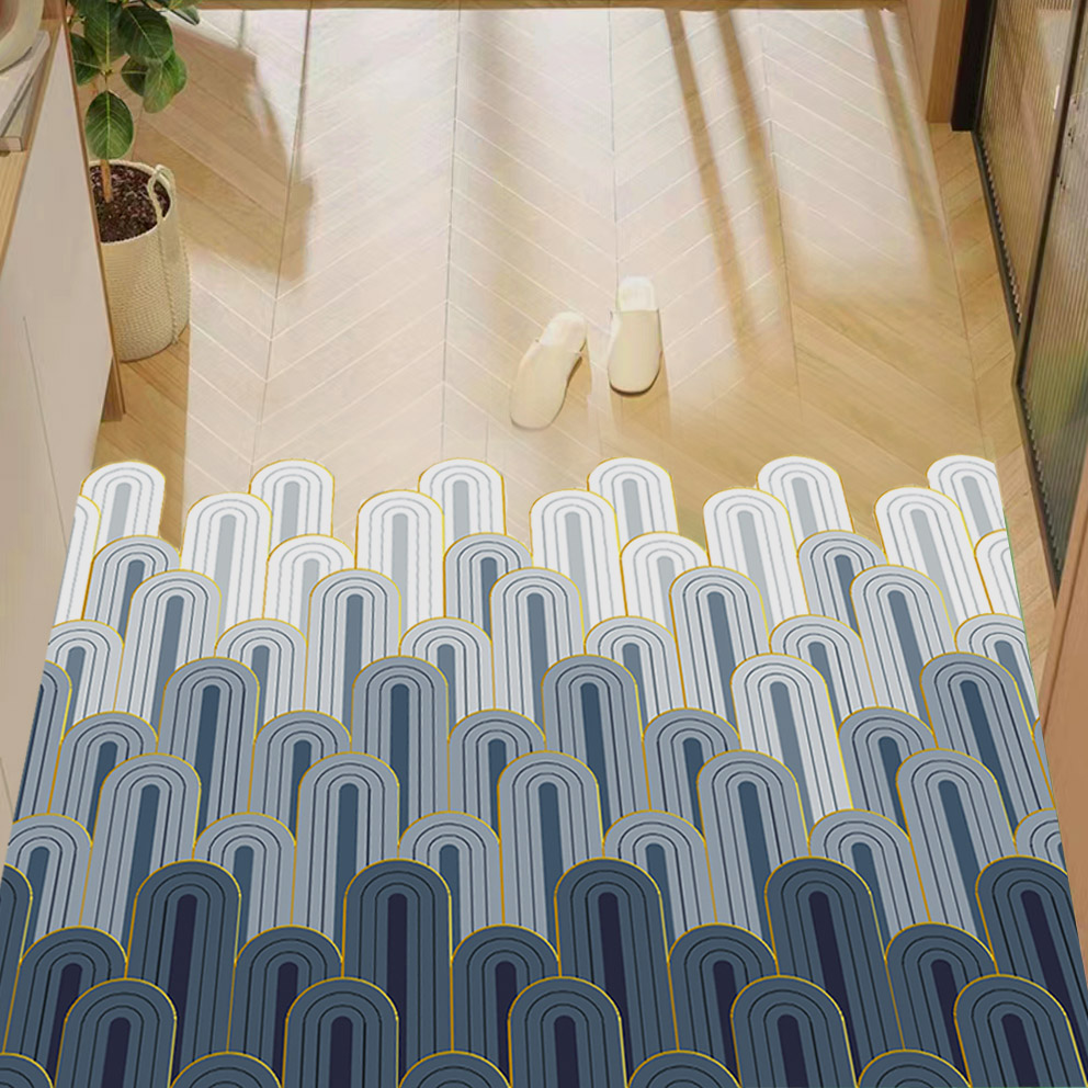 【皮革】步步高升免洗脚垫门垫入户门门口防滑玄关耐脏进门裁剪地垫