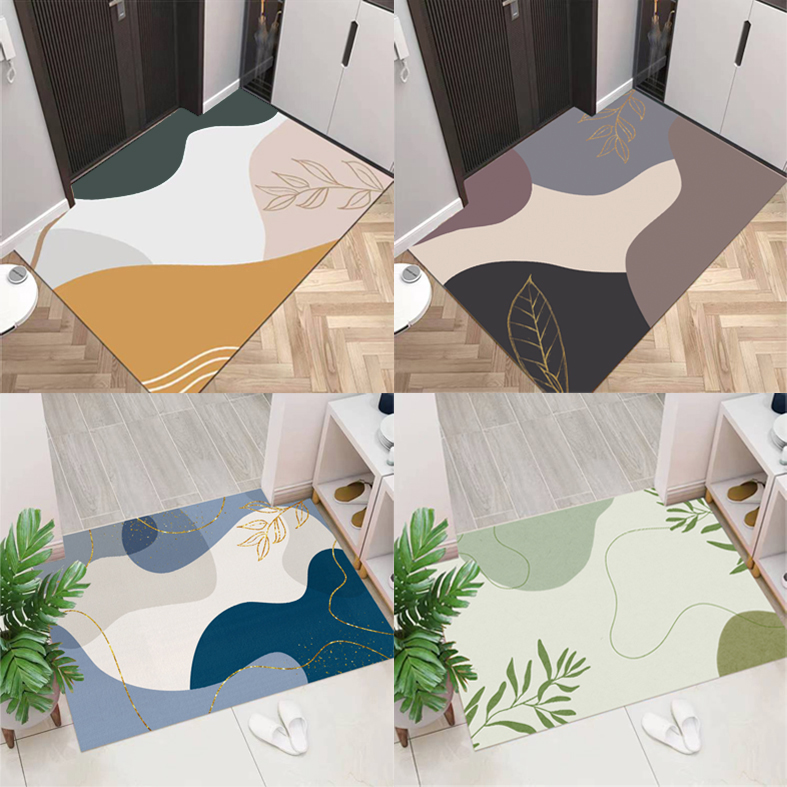 【皮革】莫兰迪免洗脚垫门垫入户门门口防滑玄关耐脏进门裁剪地垫