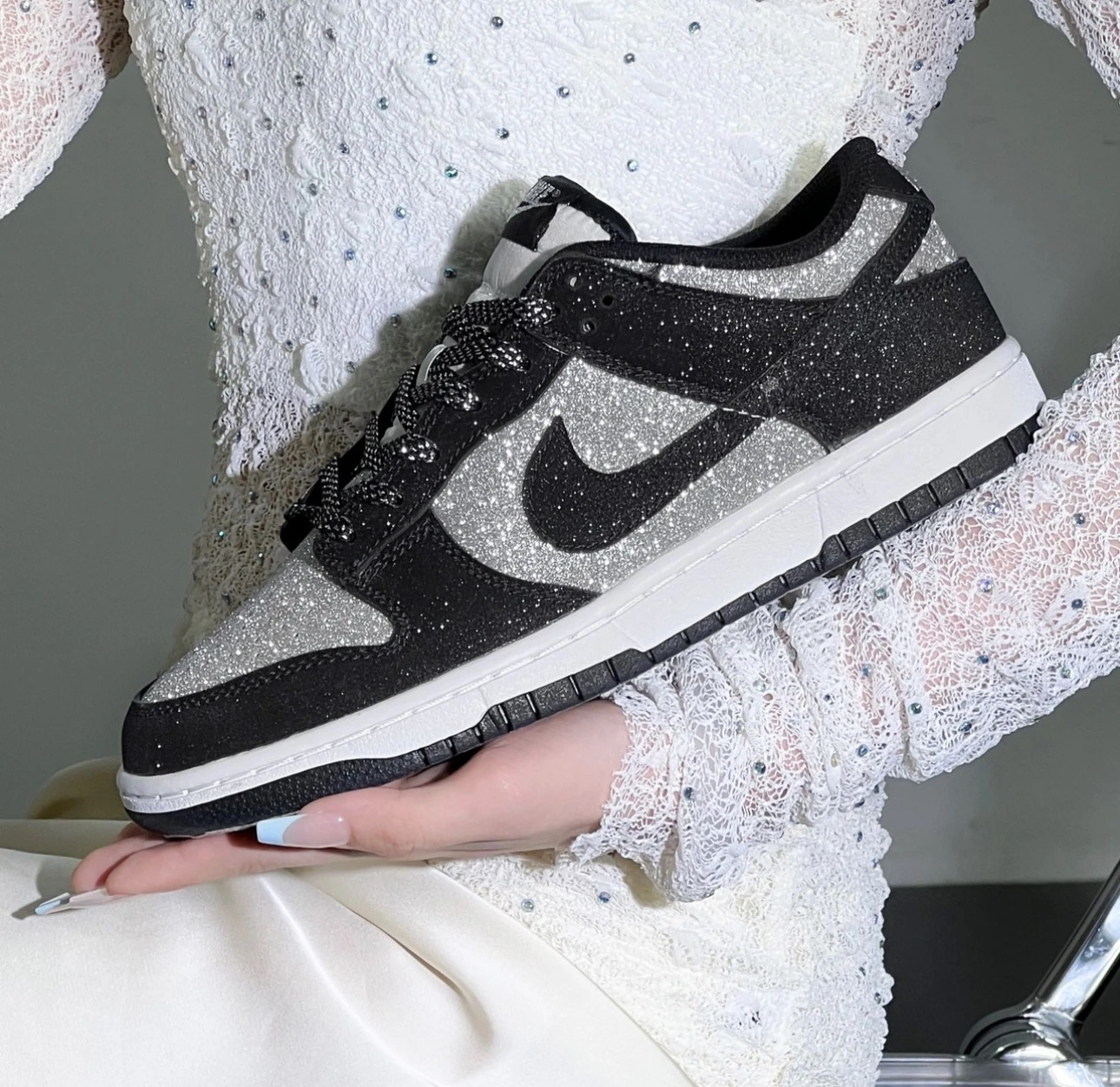 NIKE/耐克【Nike/耐克】Dunk  白黑满天星复古百搭高端【定制球鞋】