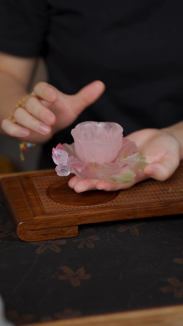 【闪购商品】心缘堂 芙蓉花神+粉彩芙蓉笑杯