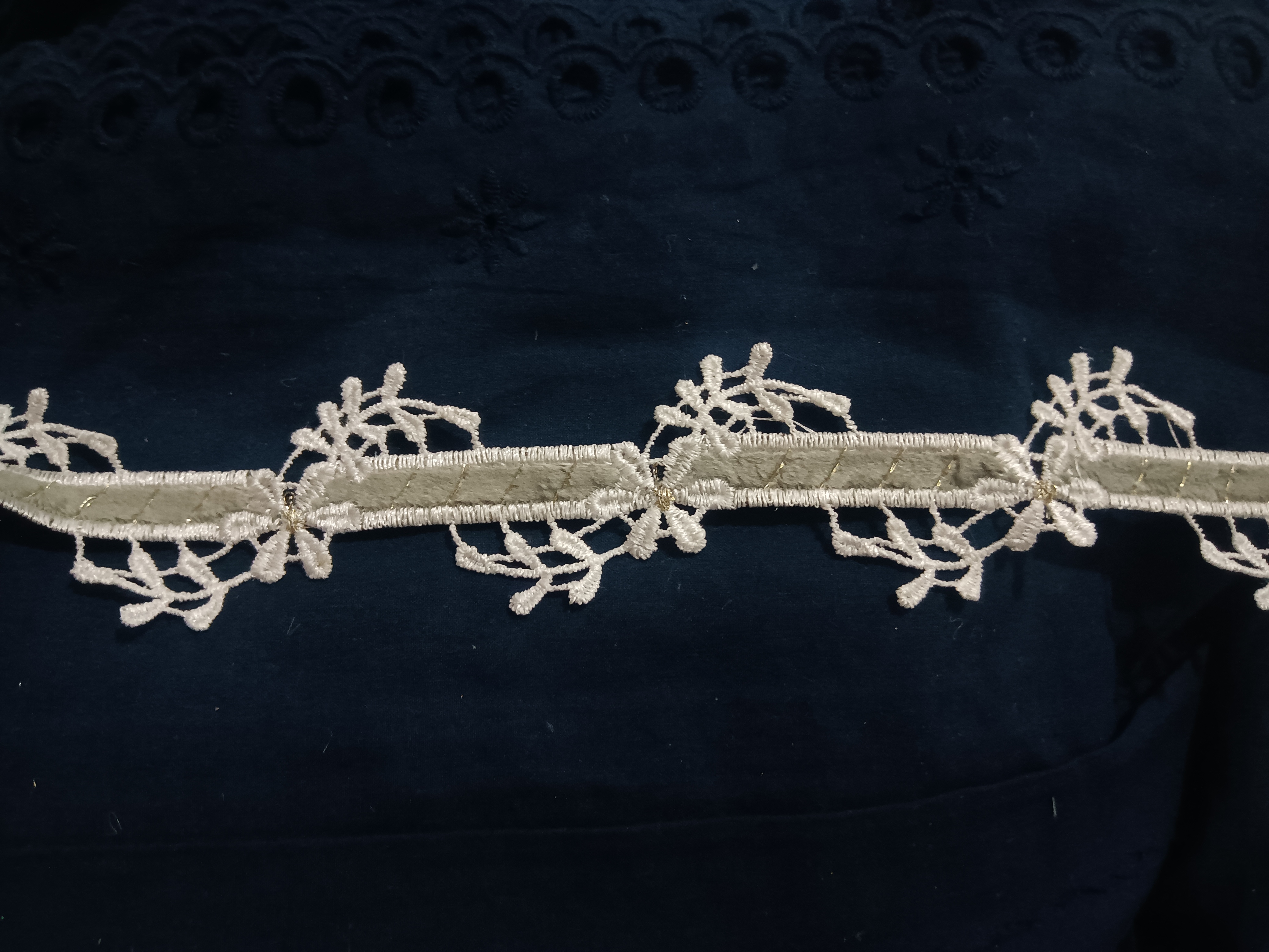 水溶重工白色3公分刺绣服饰沙发垫花边辅料