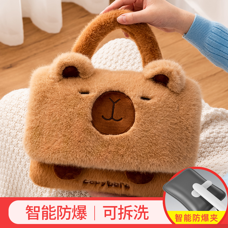 热水袋2024新款充电防爆暖宝宝手提暖水袋女生可爱时尚暖手宝正品