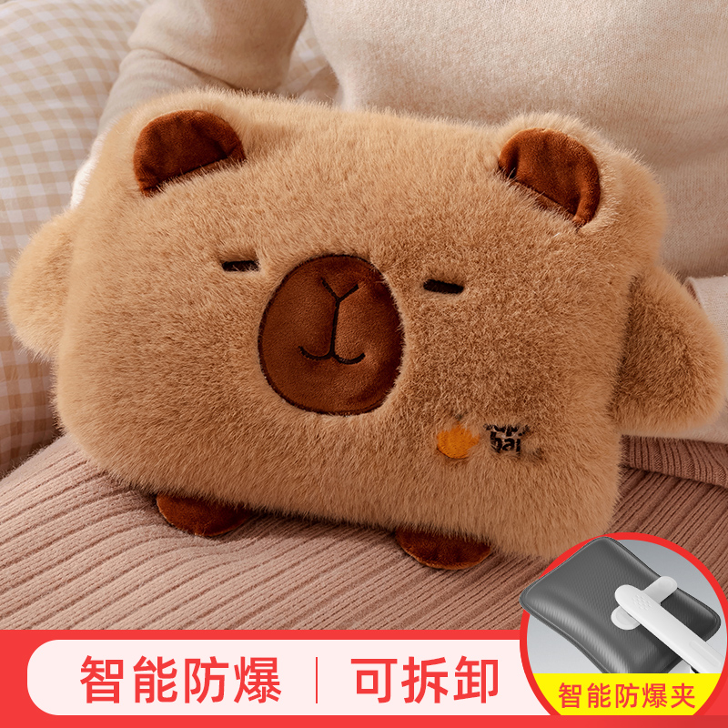 热水袋充电式防爆暖宝宝暖水袋注水正品女热敷专用毛绒可爱暖手宝