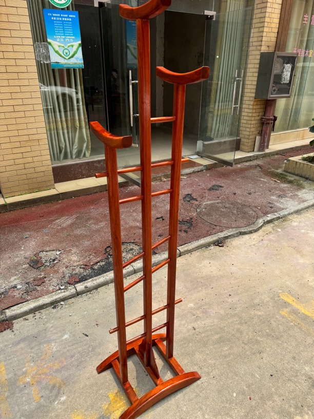 缅花 衣帽架 高180×40×28落地新中式复古客厅家用创意玄关旋转