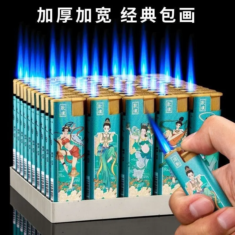 【大号加宽】新款整盒装防风防爆加厚个性打火机厂家直销耐用送男