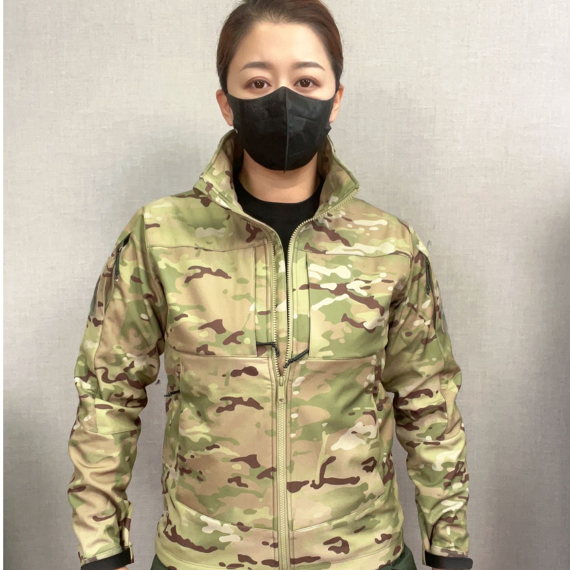 【逆鳞战术】秋冬可拆卸连帽夹克登山夹克软壳冲锋外套加绒迷彩保暖