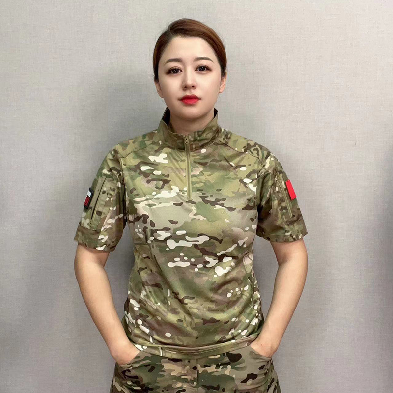 【逆鳞战术】夏季男士迷彩先锋体能速干短袖户外战术