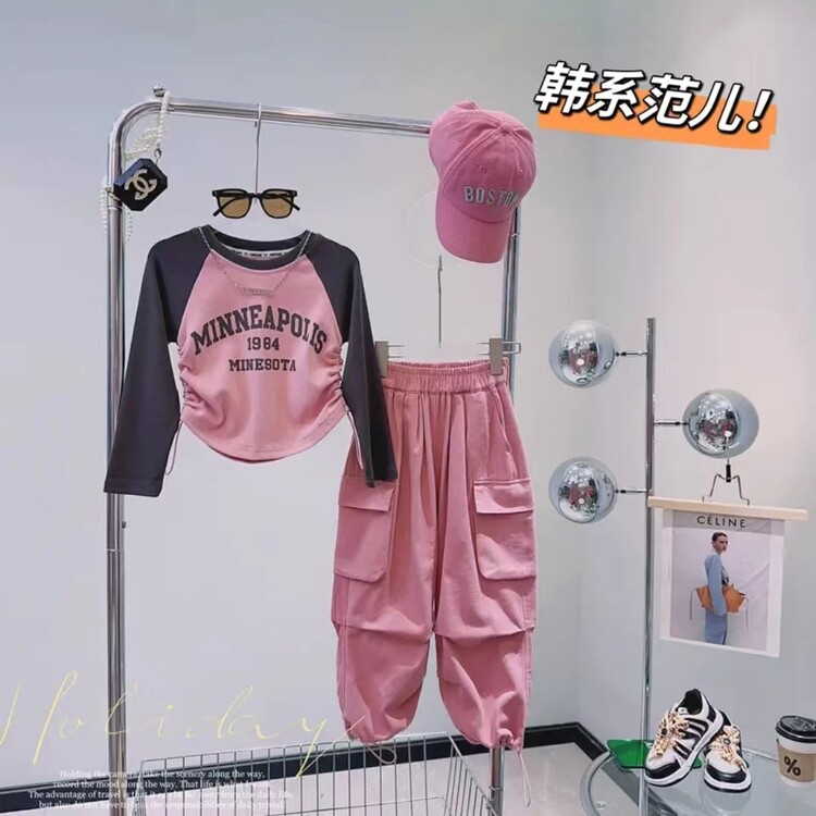 （两件套）童装女童套装秋装2025新款中大童儿童洋气时髦女孩春款