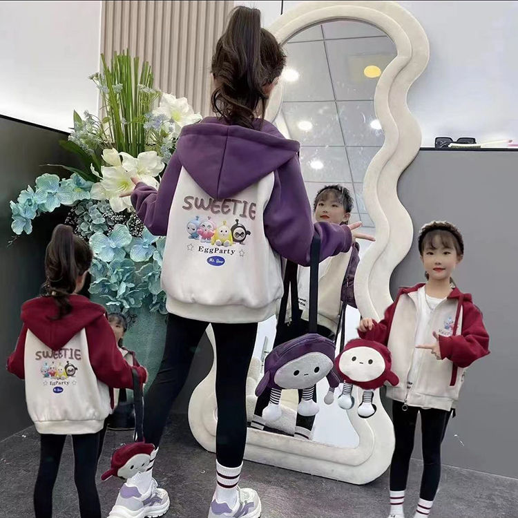 （送包包）（秋冬外套）童装女童加厚套装秋冬装2025新款中大童