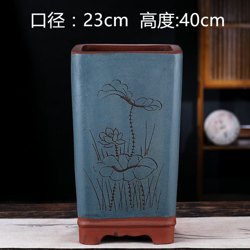 宜兴紫砂盆景盆悬崖老桩松梅桩四方高千桶圆桶紫砂盆包邮包破损