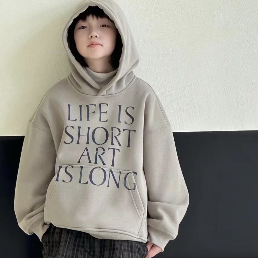 2024潮童儿童秋冬卫衣裤子加绒～时尚宽松