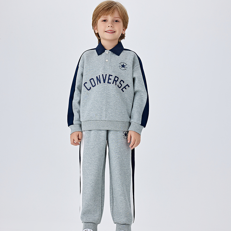 Converse匡威春季儿童翻领时尚运动男童长袖套装CNVN-PH-H333