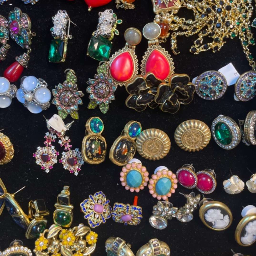 铜合金耳饰 S299耳环复古中古气质时尚彩色欧美手工百搭