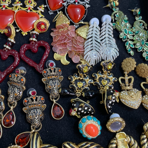 铜合金耳饰 欧古美项链套装手工耳饰中古古风精美素款