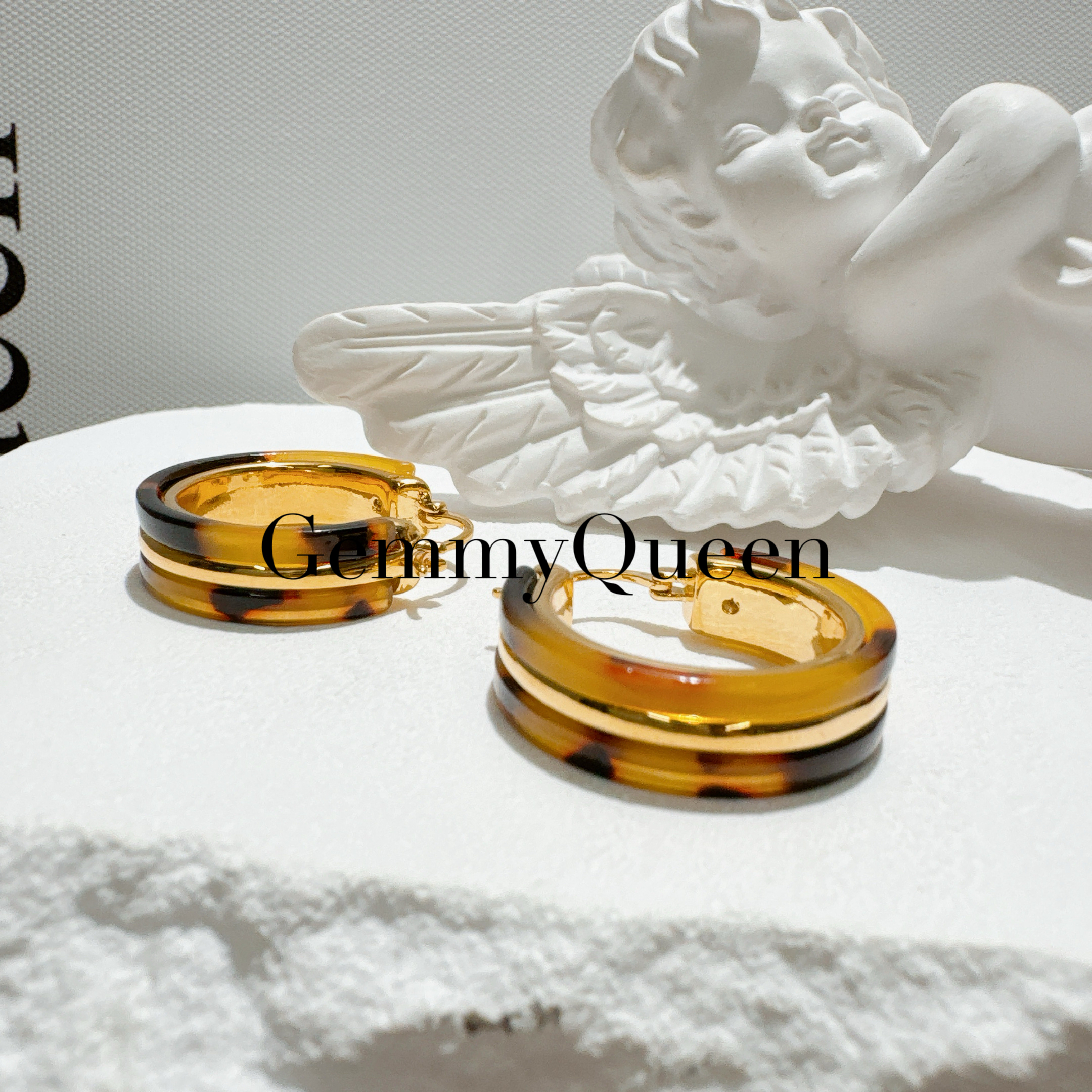 铜合金树脂耳饰 GemmyQueen高定耳环GQ00765