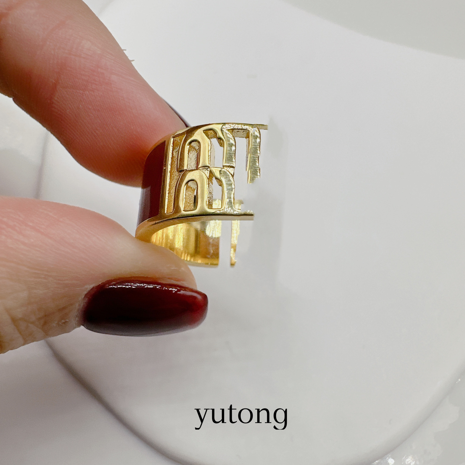 铜合金戒指 【雨桐轻奢饰品】设计款戒指LWW382R4