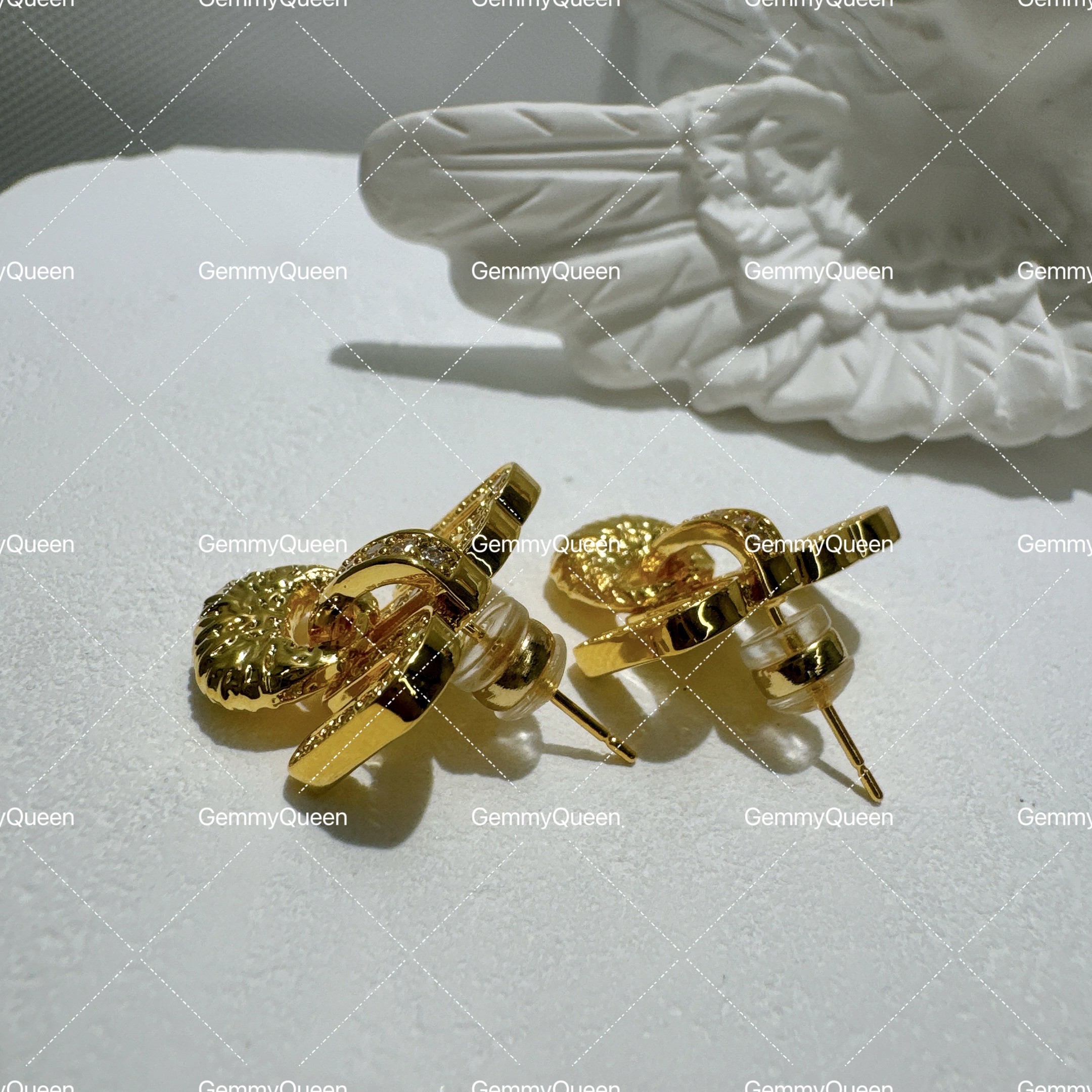 铜合金合成锆石耳饰 GemmyQueen高定耳环GQ00644