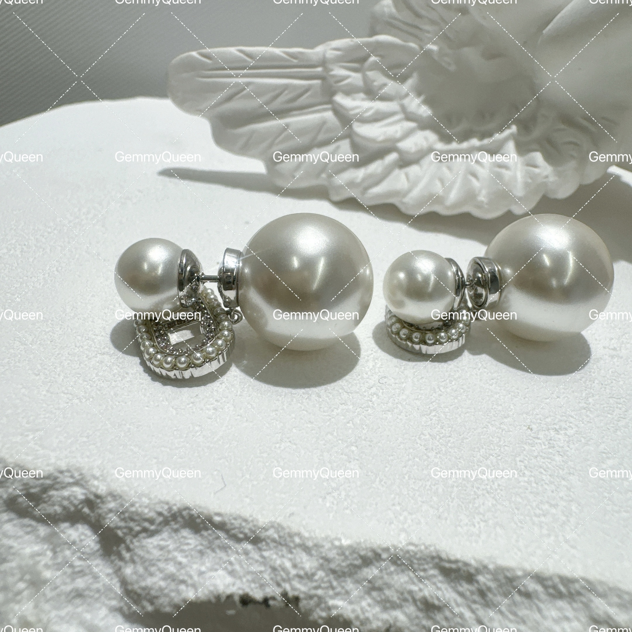 铜合金仿珍珠耳饰 GemmyQueen高定耳钉GQ00671