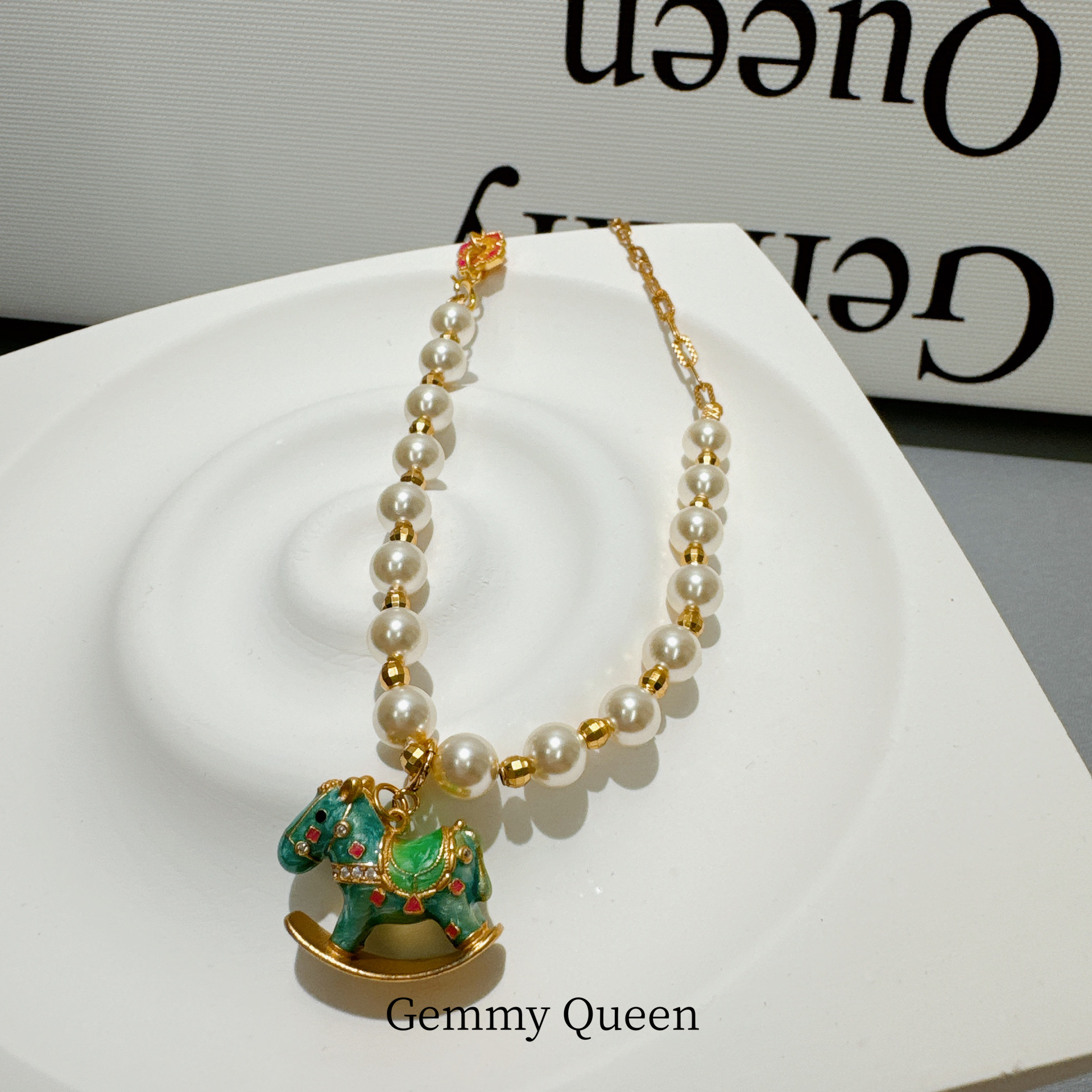坠链均925银仿珍珠 Gemmy Queen设计款项链GQ98476
